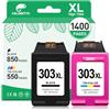COLORETTO 303XL Cartucce per HP 303 XL Envy 6232 6220 6234 Nero e Colore | Compatibile con HP Envy Photo 6200 7100 7130 7134 7800 7830 7834 6230WiFi Tango Tango X Cartuccia