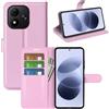 JIUNINE Cover a Libro in Pelle per XIAOMI Redmi Note 17 5G, Rosa | Custodia Portafoglio Antiurto in Pelle Sintetica a Grana Litchi, Portacarte, Chiusura Magnetica, Supporto Regolabile
