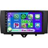 Faozhuo Android 15 Autoradio per Smart fortwo 451 2011-2015 con Carplay Android Auto, 9 pollici HD TouchScreen Schermo Navigatore con Bluetooth WiFi GPS Schermo diviso(6+128GB 8Core)
