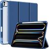 ProCase Cover iPad Pro 11 Pollici M5 2025/M4 2024 con Portapenna, Custodia iPad Pro 11 5 Generazione (A2836 A2837 A3006), Ultra Sottile Leggero Cover con Auto Svegliati/Sonno -Marina