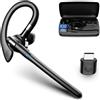UNVO YYK-526 - Cuffie Bluetooth con 500 ore di standby, custodia di ricarica LED, microfono girevole a 270 gradi, adatto per affari, ufficio, guida, compatibile con Android