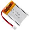 Winfox Batteria LiPo 3,7 V 380 mAh 702030 con connettore 2P-PH, batteria ricaricabile ai polimeri di litio per altoparlanti Bluetooth, Dash Cam, Wearables e dispositivi elettronici