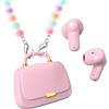 ANCwear Auricolari Bluetooth 5.4 In-Ear, Custodia a Borsetta, Rosa Chiaro