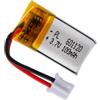 Winfox Batteria LiPo 3,7 V 100 mAh 601120 con connettore 2P-PH, batteria ricaricabile ai polimeri di litio per altoparlanti Bluetooth, Dash Cam, Wearables e dispositivi elettronici
