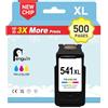 Penguin 541XL Cartucce per Canon CL-541 XL MG3100 MG3600 MX394 Colore | Compatibile con Canon MG3200 MG3250 MG3350 MG3500 MG3650 MG3650S MG4100 MG4200 MG4250 MX470 PG-540XL CL-541XL Cartuccia
