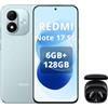 XIAOMI Redmi Note 17 5G-Smartphone 6+128GB,6,99 FHD+ AMOLED 120Hz,Batteria 7700mAh Ricarica 45W,Fotocamera 50MP, Snapdragon 4 Gen 4,IP65,HyperOS con AI,Blu,Cuffie nero incluse