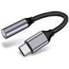 JIEYUCHU Adattatore per cuffie da USB C a jack da 3,5 mm, da tipo C a 3,5 mm, adattatore per cuffie da AUX a USB C, compatibile con iPhone 16, 15 Pro Max, Galaxy S25 Ultra S24 S23 (argento)
