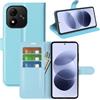 JIUNINE Cover a Libro in Pelle per XIAOMI Redmi Note 17 5G, Blu | Custodia Portafoglio Antiurto in Pelle Sintetica a Grana Litchi, Portacarte, Chiusura Magnetica, Supporto Regolabile