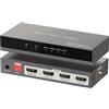 Yukidoke Splitter HDMI 1 in 4 Out, 4K @ 30Hz 1x4 HDMI Distributore Amplificatore Full Ultra HD 3D Audio Video Splitter Uscita simultanea per PS4 PC DVD Player HDTV Roku Blu-Ray