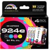 colorfly 924e 924XL Cartucce d'inchiostro Compatibile per HP 924e 8120 8122 | Con CHIP 924XL Cartucce compatibili con HP Officejet Pro 8120 8122 8123 8125 8128 8130 8132 8133 8134 8135