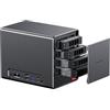 AOOSTAR WTR PRO - Mini PC NAS a 4 + 2 bay, Ryzen 7 5825U, barebone senza RAM/SSD/OS, Dual‑2.5G‑LAN, slot M.2
