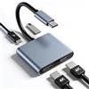 APKLVSR Splitter HDMI 1 in 2 Out Extended Display, adattatore USB C a HDMI Dual Monitor, docking station HDTV 2 monitor, 2 schermi con computer portatile, 2 monitor collegare al computer portatile