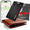 Rhinokey® Airtag Card Bag Tracker, sottile, ricaricabile, 1,8 mm, impermeabile IP68, per Apple Find My, con foro portachiavi (1 confezione - iOS)