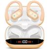 Ltinist Auricolari Bluetooth 5.4 Sport, Cuffie Bluetooth 75 Ore HiFi Stereo | Cuffie Wireless Impermeabili IPX8,4 ENC Cancellazione Rumore Mic,Con Display a LED,Headphones Per Sport Estremi,marrone