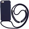 2ndSpring Cover con collana compatibile con iPhone 7/8/iPhone SE 2020/iPhone SE 3 2022, cordino in corda con ciondolo, in silicone morbido, blu