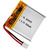Winfox Batteria LiPo 3,7 V 500 mAh 603030 con connettore 2P-PH, batteria ricaricabile ai polimeri di litio per altoparlanti Bluetooth, Dash Cam, Wearables e dispositivi elettronici