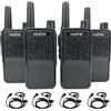Radtel RT518 PMR446 Walkie Talkie ricaricabile 22 canali Radio senza licenza Comunicazione radio professionale con ricarica USB per costruzione Ristorante Supermercato (confezione da 4)
