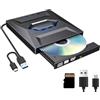 ZestEcho Lettore DVD Esterno CD USB 3.0 USB C Masterizzatore Portatile