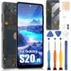 ARSSLY LCD Display per Samsung Galaxy S20 Fe/Galaxy S20 Fe 5G 6,5 LCD Schermo Touchscreen Digitazer Assembly Sostituzione con Riparazione Kit(Nero con Cornice, Senza sblocco impronta)