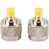 Akozon Connettore Coassiale, 2 pz Connettori RF Adattatore Coassiale Maschio N Femmina SMA Tipo Connettore Convertitore di Prova 50Ω Frequenza 0-6Ghz