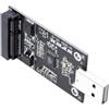 NGFF Adattatore convertitore esterno PCBA da Mini PCI-E mSATA SSD a 50 pin a USB 2.0 Tipo A, con scheda driver da 480 Mbps e custodia inclusa.