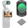 VITALUXE Filtro ND2-32 variabile 2 in 1 & Black Diffusion 1/4 per Pocket 3 | DJI Osmo Pocket 3 ND Filter & DJI Osmo Pocket 3 Black Mist Filter per Sun & Cinematic Vlog, vetro ottico multistrato