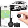 XAVURO Localizzatore GPS - Mini GPS senza abbonamento per auto, cane, bambini e oggetti, localizzatore Bluetooth con compatibilità iOS, custodia e portachiavi (nero)