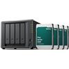 Synology DS925+ - NAS a 4 bay (AMD Ryzen Embedded V1500B Quad-Core 4GB Ram 2xRJ-45 1GbE porta LAN), 16TB bundle con 4X HAT3300-4T
