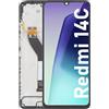 OnlyTech - Schermo LCD completo con telaio assemblato di ricambio per Xiaomi Redmi 14C / POCO M7 5G