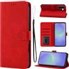 LSPCASA Custodia per Samsung Galaxy A57, Housse de Protection Premium in PU Pelle Portafoglio con Porta Carte, Funzione Supporto, Cosmos Flip Cover per Samsung Galaxy A57 Rosso