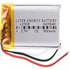 Liter energy battery Batteria a 3 cavi 503540 LiPo 3.7V 800mAh 2.96Wh 1S 5C Liter Energy Battery Ricaricabile con PCM termistore NTC Smartwatch Elettronica - Non adatto per Radiocomando 42x35x5mm (3P|800mAh|503540)