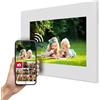 Thomson Cornice Digitale 7 Pollici, Schermo IPS, Touchscreen HD, Condivisione Diretta tramite App, Funzioni Smart, Cornice Fotografica Elettronica con 32 GB di Memoria, Rotazione Automatica, Bianca