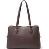 David Jones - Borsa a mano grande da donna con tracolla in pelle PU | Tote con manico lungo, formato A4, borsa a 3 scomparti, lezioni di scuola e lavoro quotidiano città classica elegante