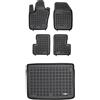 MOTOS Set di tappetini in gomma e tappetini per il bagagliaio per Fiat 500X 2014-2023 Migliorate il vostro comfort di viaggio con il tappetino antiscivolo per auto - tappetino per auto per tutte le st