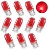 Teguangmei 10 X T10 W5W Lampadina Alogena Allo Xeno Rosso 194 168 501 Illuminazione Interna a Cuneo per Interni Auto Luce Targa DRL Fendinebbia Luce Freno Cruscotto Lampadina DC 12V 5W