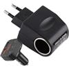 GENERIC Adattatore accendisigari | Adattatore auto | Convertitore accendisigari | stabile da 220 V a 12 V con indicatore LED | Adattatore per auto AC/DC per trasmettitori radio, telefoni, ventole auto