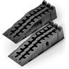XPOtool Rampe auto set da 2 fino a 5 t, alte 220 mm, larghe max. 300 mm | In plastica HDPE, antiscivolo, resistenti, leggere e impilabili, per molti veicoli, garage e officine
