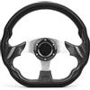 Tbest Volante in stile fibra di carbonio universale 320MM per auto con bottone clacson, Accessorio per modifica interna auto