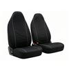Susy Shop Coppia Di Coprisedili Compatibili Per Smart Fortwo, W450 W451 e W453 (1 2 e 3 Serie), Nero con Rigo, Tessuto Policotone (NERO CON RIGO GRIGIO)