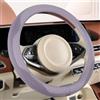 BWGHBH Copertura del Volante Auto, Ghiaccio Estivo Traspirabile Griglia Antiscivolo 15 Pollici Auto Copertura del Volante Decorativo(Violetta)