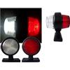 J/J Luci di Ingombro Laterali 12/24V Bianco Rosso Fanalino Sotto Specchio per Rimorchi Furgoni Camion Roulotte Camper