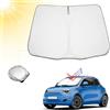 BIBIBO Protezione Solare per Auto con Protezione UV Compatibile con Fiat 500X 2015-2024, Copertura per Parabrezza, Protezione dal Calore Auto contro i Raggi UV, Parasole per Parabrezza Pieghevole