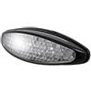 A-Pro Fanale Faro Posteriore Moto Universale Omologato Luce Stop Targa Led Nero