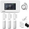 HUXGO® HXA006 Antifurto casa wireless WiFi + GSM con sirena | Kit allarme casa senza fili: 3x rilevatori di movimento, 3x sensori di allarme per finestre/porte | Allarme Casa, Appartamento