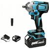 QUUGAR Cle a Shock Wireless con Batteria 3.0Ah,1200N.M Coppia alta (Blu) | 1/2 pollici,Brushless Chiave a urto con LED,8 velocità,Velocità fino a 6700 giri/min,per auto e fai da te