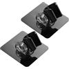 Uonlytech 2 Pezzi Supporto Doccia Regolabile, Staffa senza Fori ABS Pc, Nero