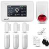 HUXGO® HXA006 Antifurto casa wireless WiFi + GSM con radio sirena | Kit allarme casa senza fili: 3x rilevatori di movimento, 3x sensori di allarme per finestre/porte | Per Casa, Appartamento