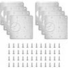 LEKABIN 8 Pz Kit Riparazione Cerniera per Ante Cucina | 9x9 cm, in acciaio inox, Piastre di Riparazione per Cerniere, cassetti, cassapanche, finestre e mobili, Include 48 viti