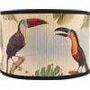 Uonlytech Tamburo Paralume E27 Vintage Paralume in Tela Uccelli Modello Lampadario Copertura Lampada Accessori Luce Sostituibile per Lampada a Sospensione da, 30X30x20CM