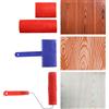 NUWIQ 4 Pezzi Strumento Venatura del Legno, Strumento Texture Legno Grano con Maniglia, per Decorazioni Murali fai da te, Rosso, Blu